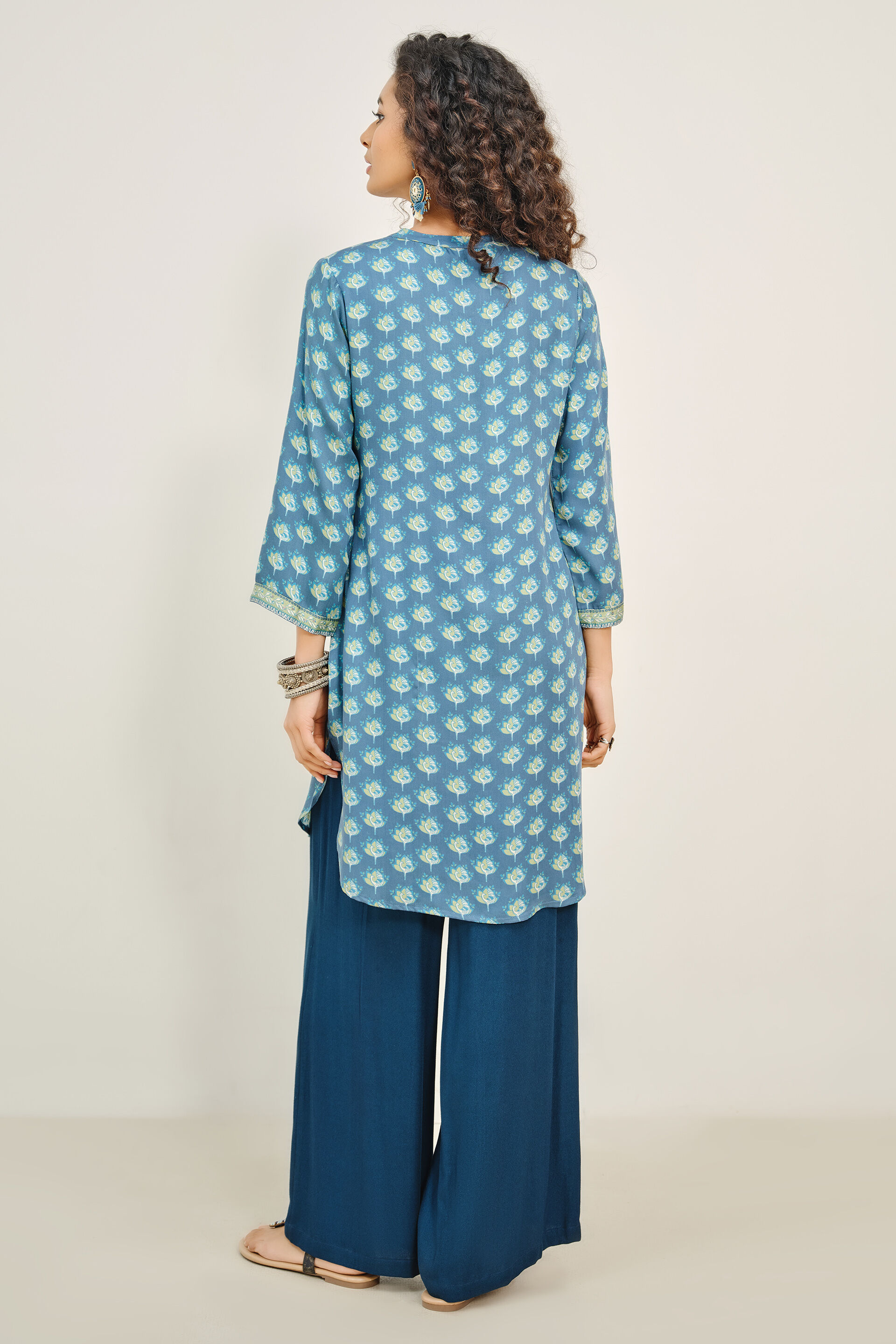 Indigo Flow Modal Tunic, Blue, image 4
